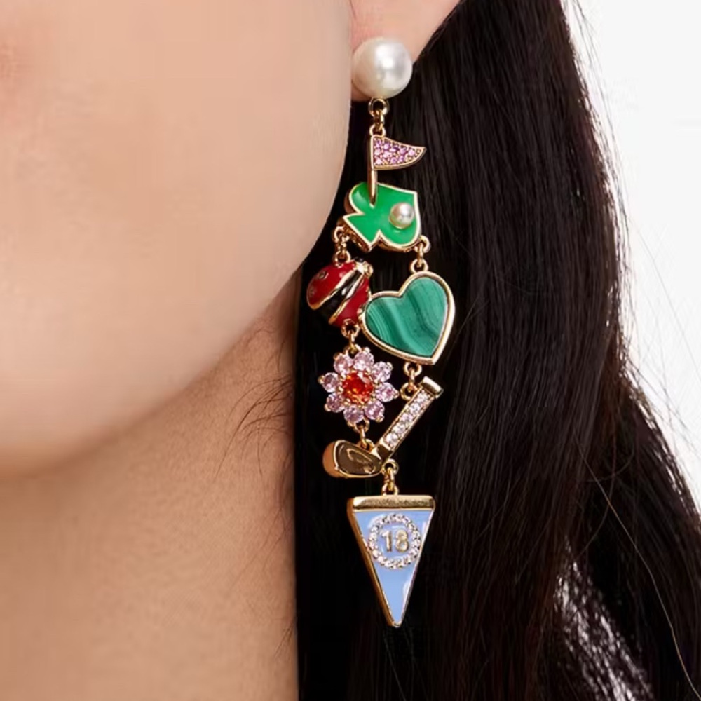 KATE SPADE HOLE IN ONE STATEMENT EARRINGS - NWT